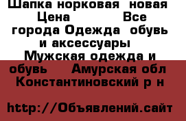 Шапка норковая, новая › Цена ­ 5 000 - Все города Одежда, обувь и аксессуары » Мужская одежда и обувь   . Амурская обл.,Константиновский р-н